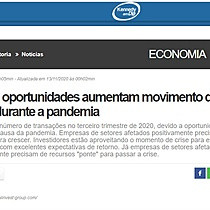 Novas oportunidades aumentam movimento de M&A durante a pandemia